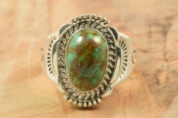 Genuine Crow Springs Turquoise Sterling Silver Ring